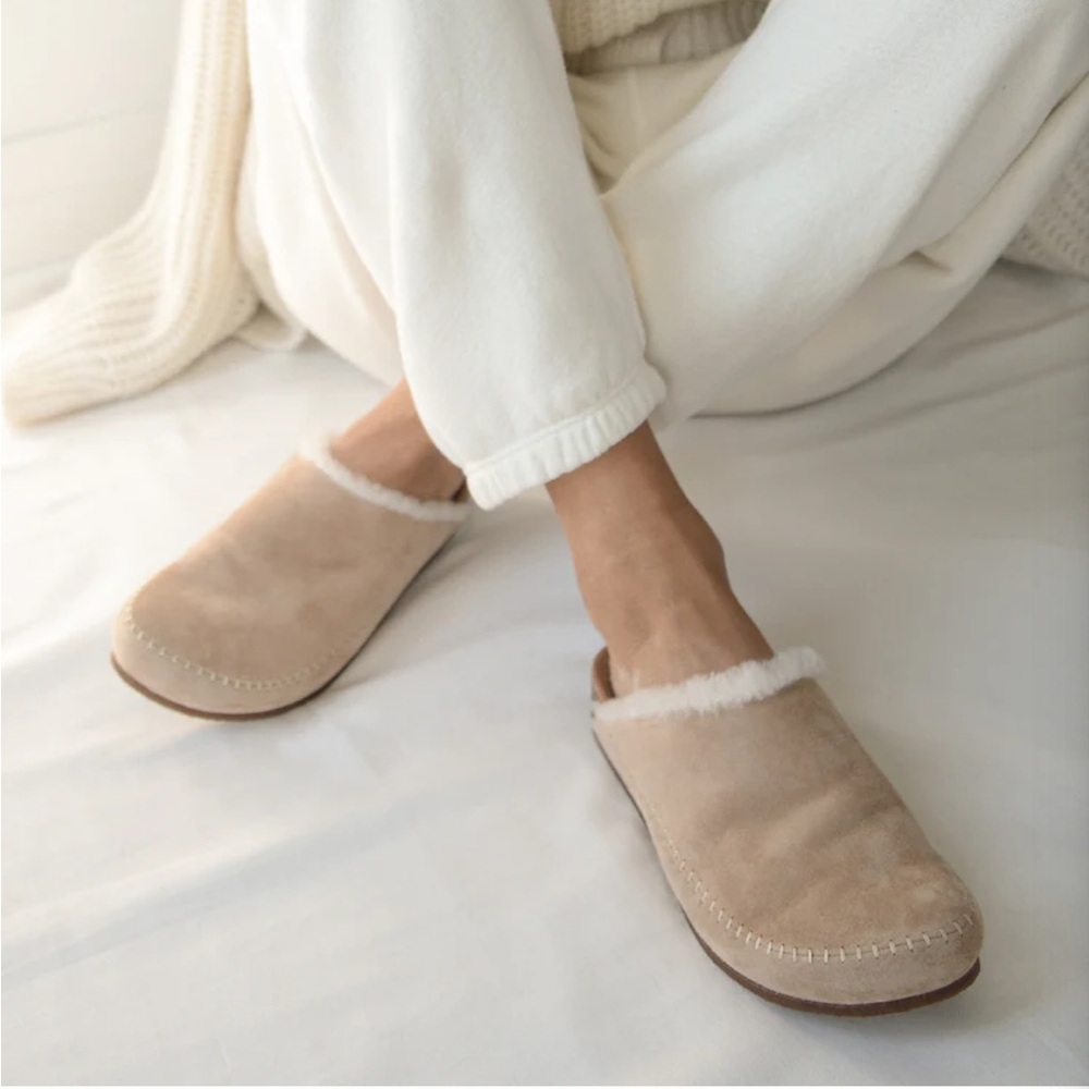 Jenni Kayne Shearling-Lined Moc Clog color Natural size 38